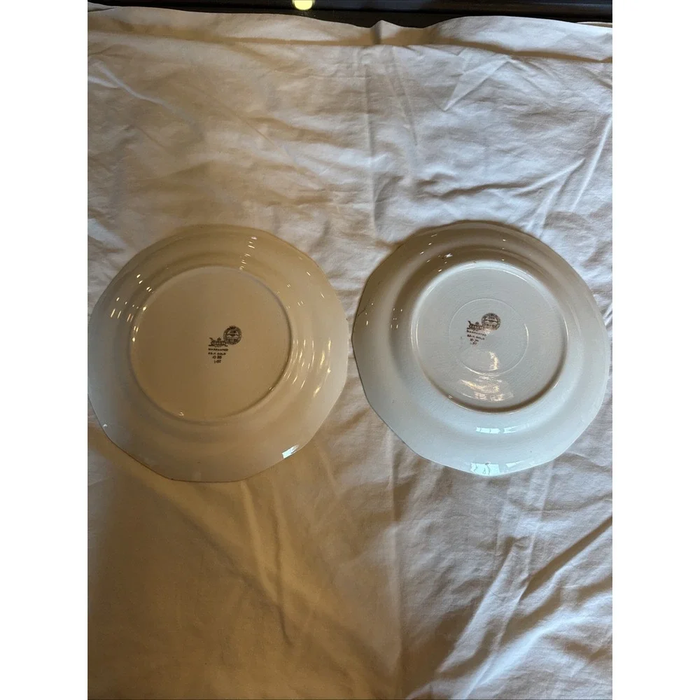 Royal China 22K Gold National Brotherhood Of‎ Operative Potters Dinner Plates
